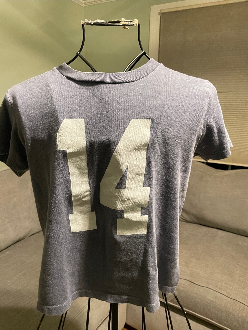 Brandy Melville Gray Graphic '14' Short Sleeve Tee